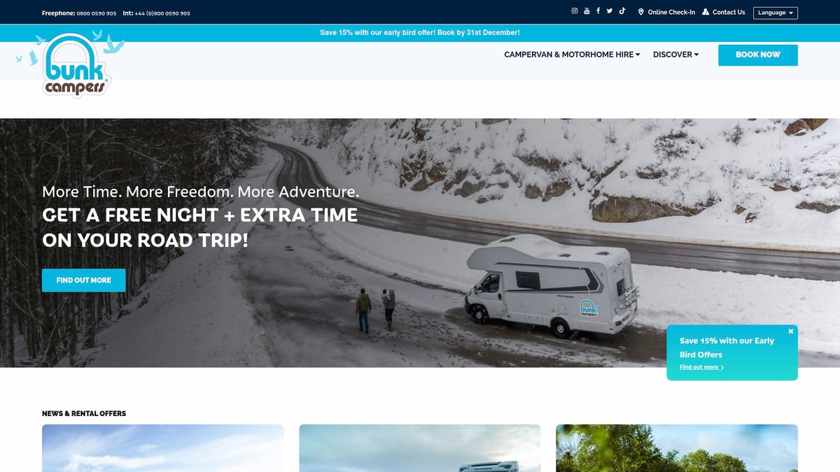 Top 9 Essential RV Rental Websites for UK Travellers in 2026 - Bunk Campers