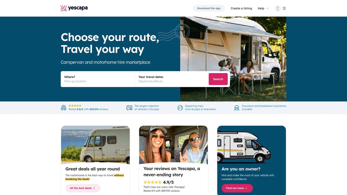 Top 9 Essential RV Rental Websites for UK Travellers in 2026 - Yescapa