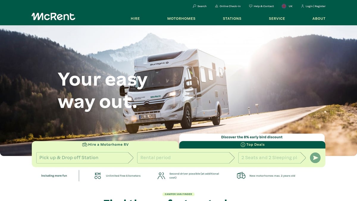 Top 9 Essential RV Rental Websites for UK Travellers in 2026 - McRent UK