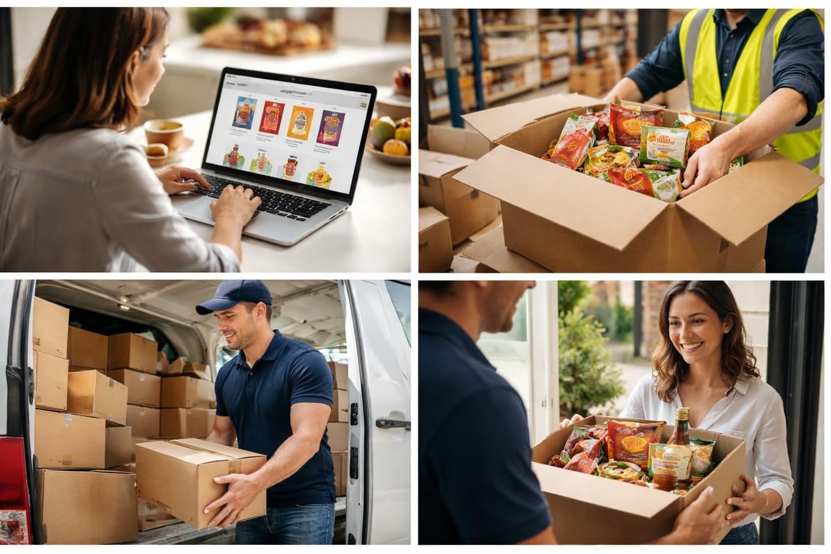Online ordering process for South African groceries