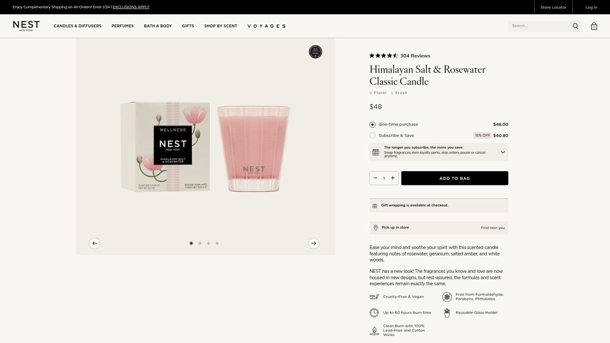 9 Irresistible Scented Candles Fragrances to Try in 2026 - Nest New York – Himalayan Salt & Rosewater