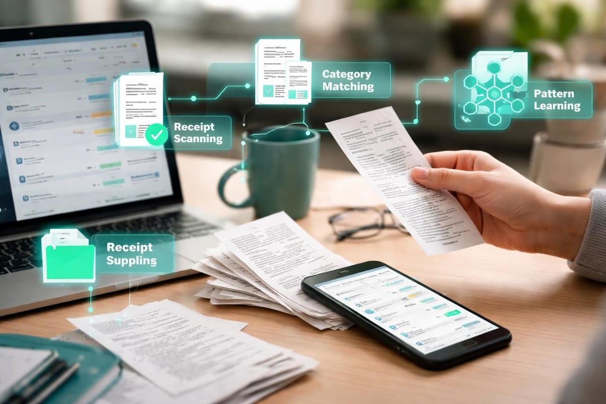AI expense categorisation process