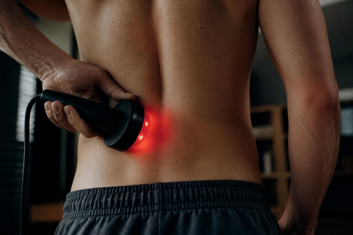 Red and near-infrared light wavelengths penetrating tissue layers