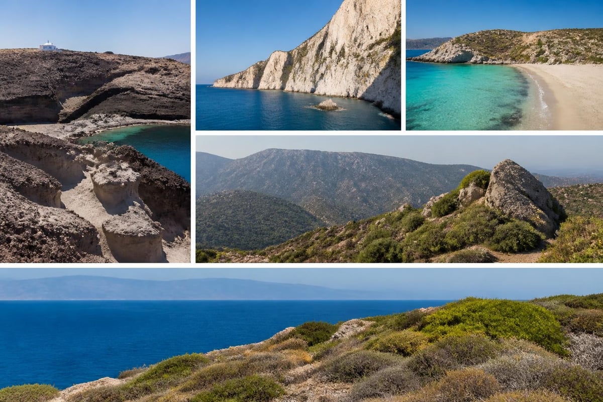 Greek island landscape diversity comparison