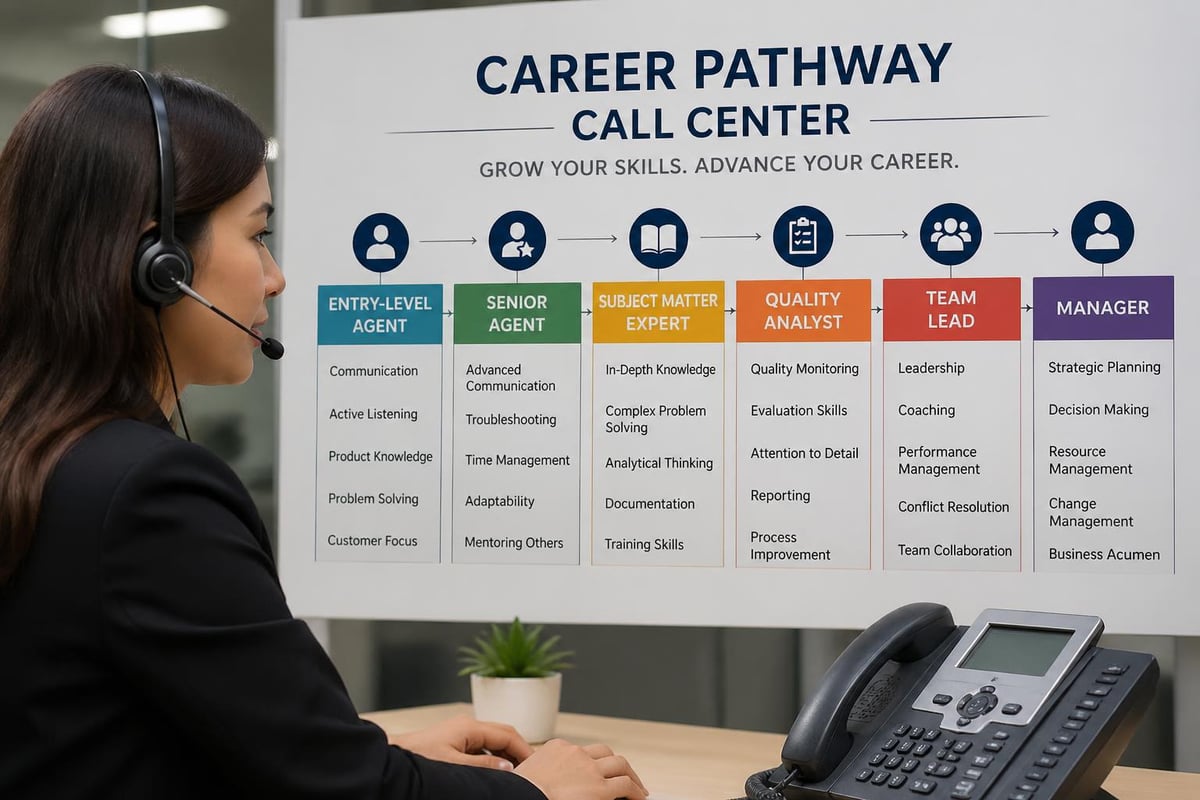 Call center career progression