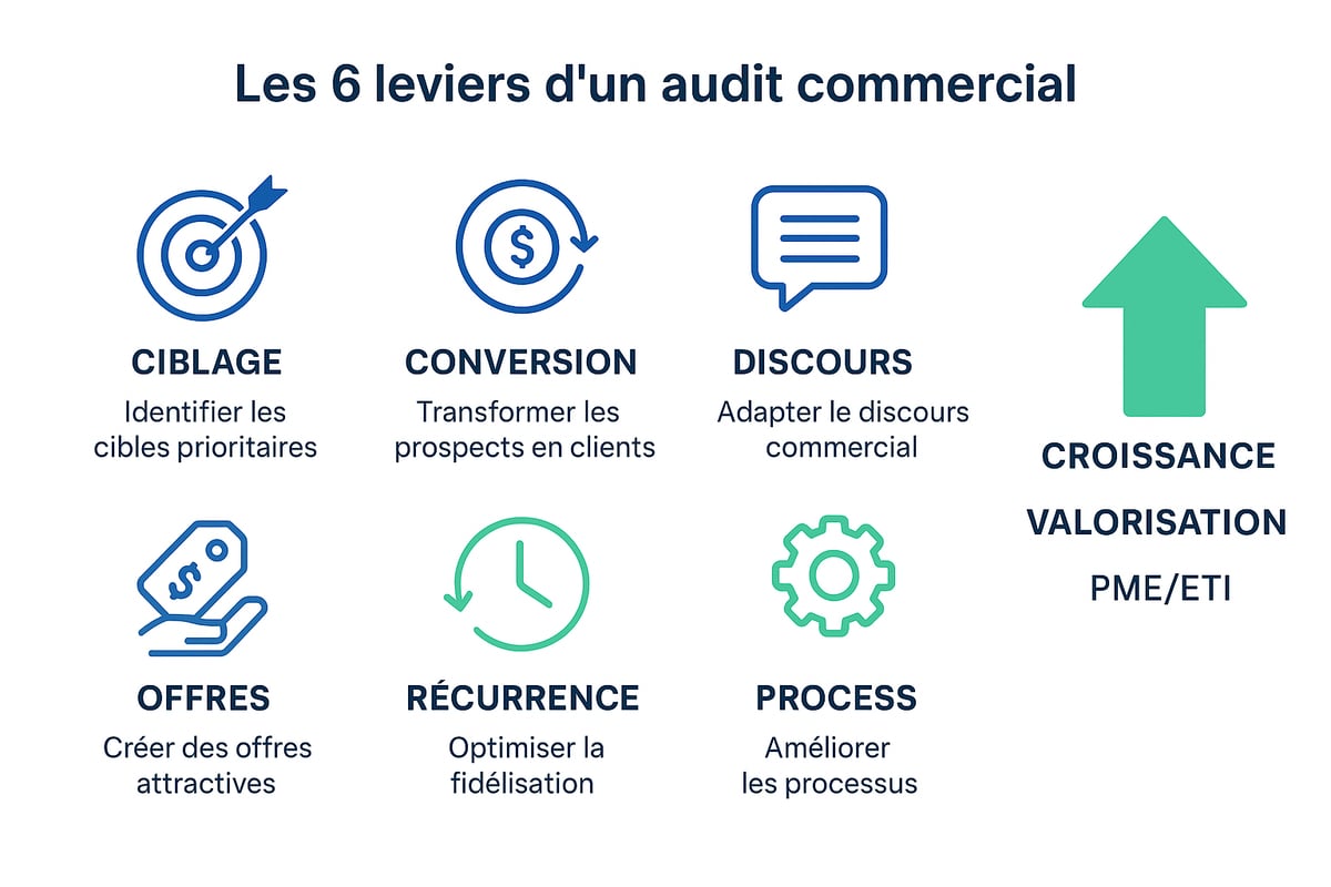 Les 6 leviers clés à analyser lors d’un audit commercial