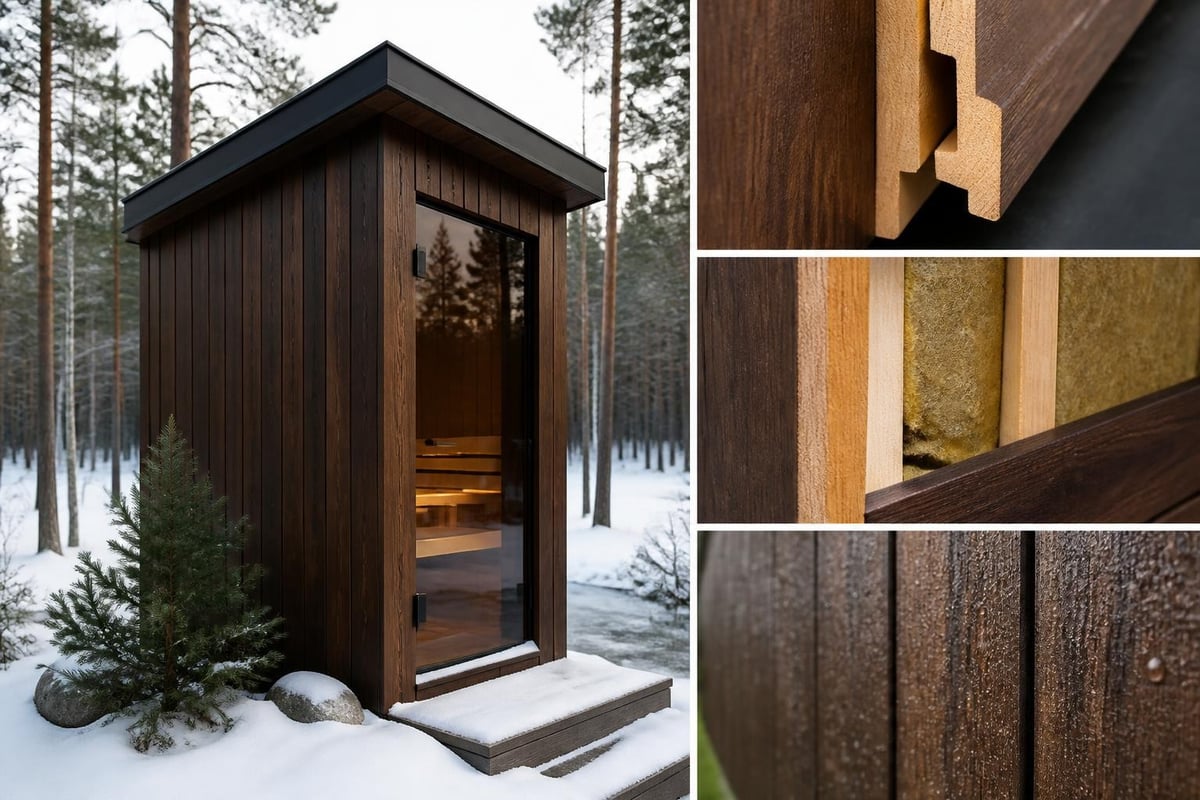 Thermowood wall construction