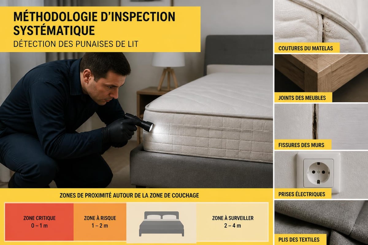 Inspection de chambre pour punaises de lit