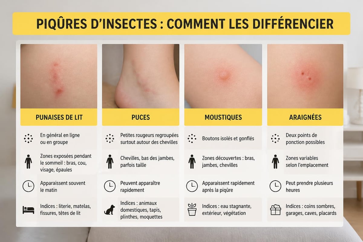 Comparaison symptômes parasites