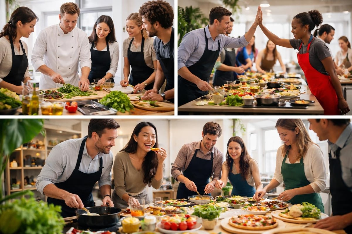 Verschiedene Kochkurs-Formate