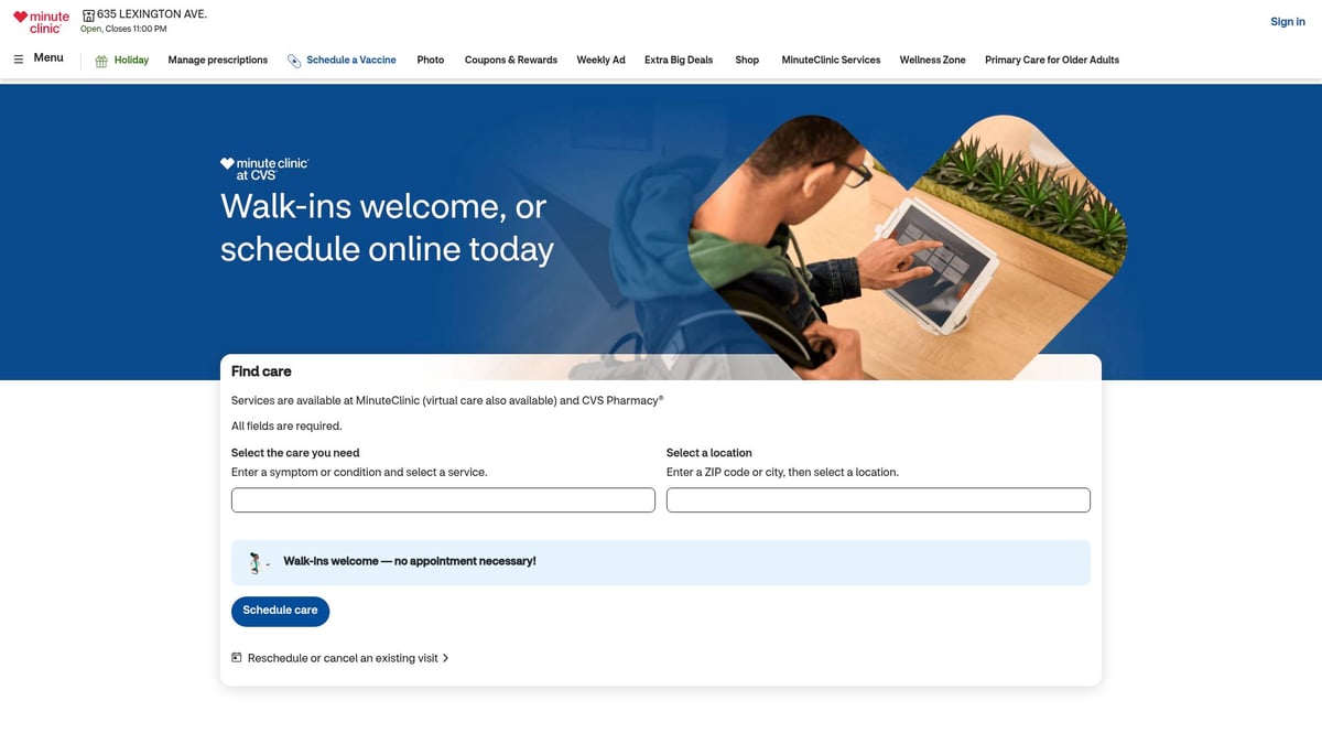 7 Essential Primary Care Open On Saturday Options For 2026 - CVS MinuteClinic
