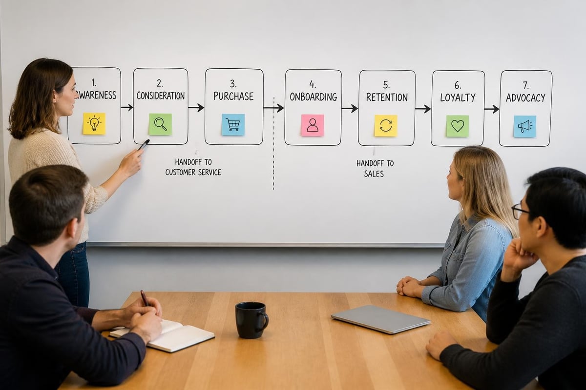 Customer journey stages