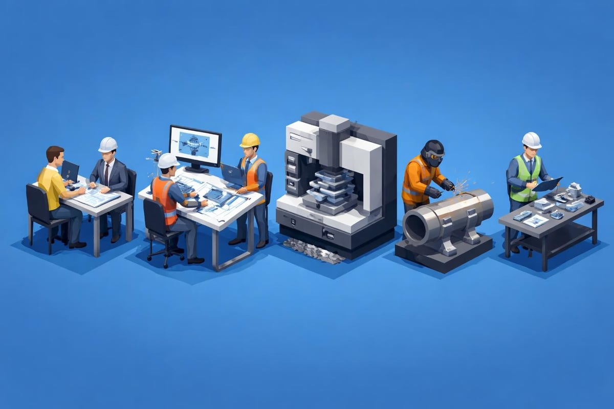 Custom industrial manufacturing workflow