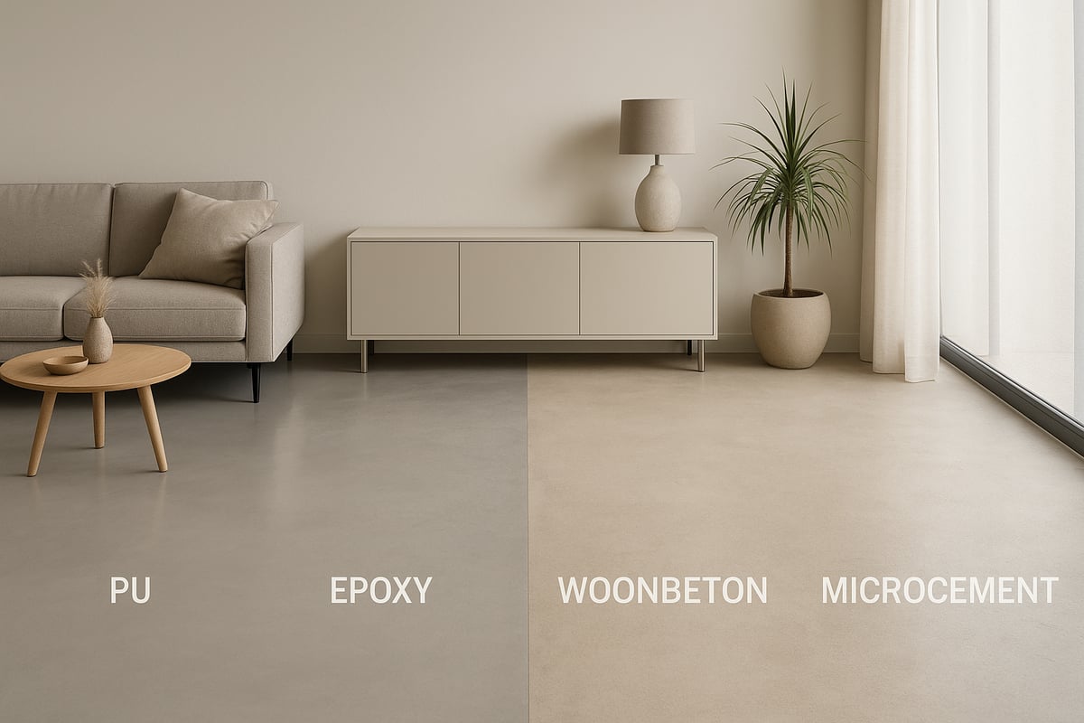 Prijzen per type gietvloer in 2026