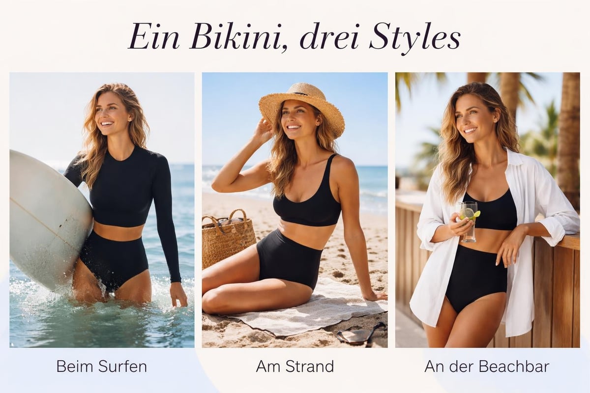 Surf bikini versatility