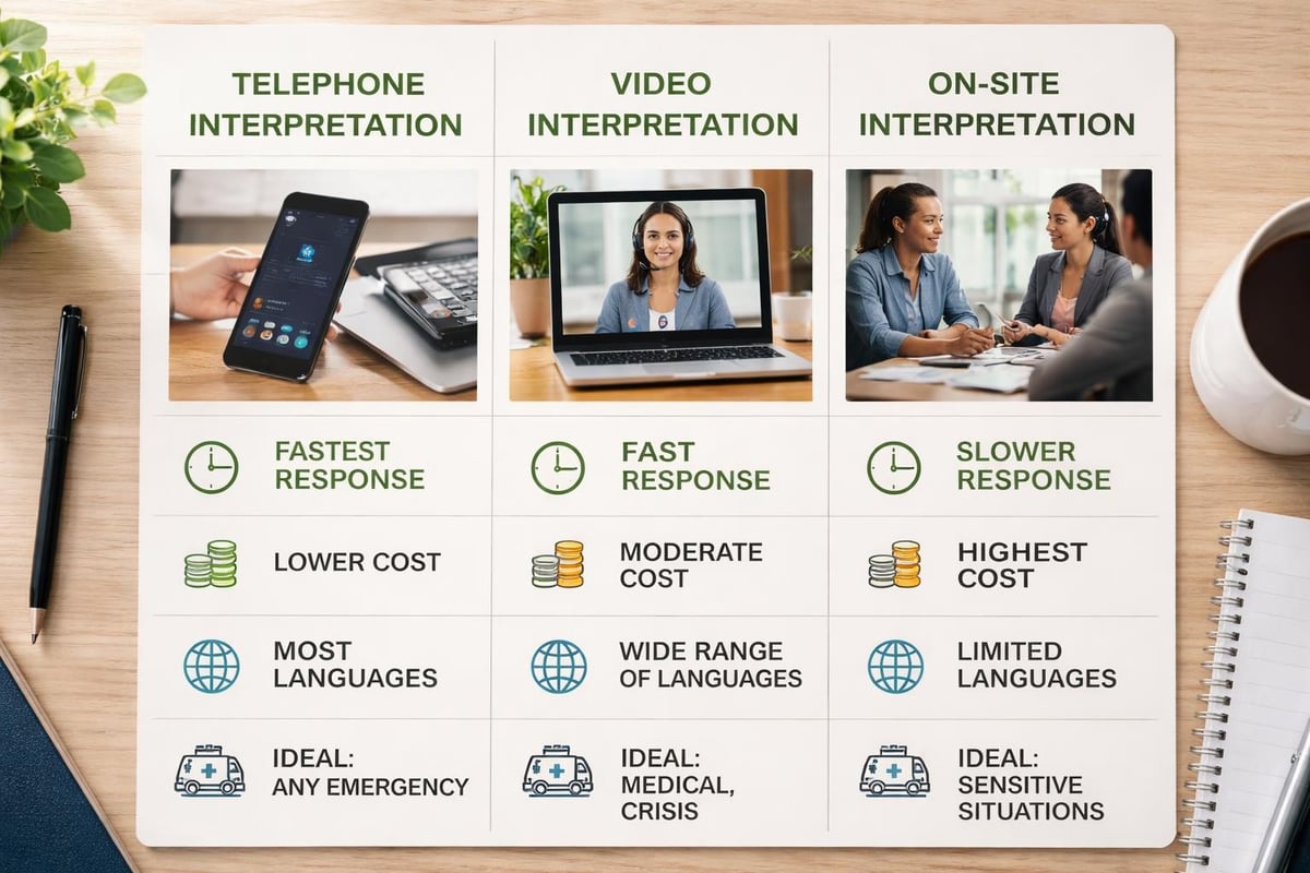 Translation service delivery comparison