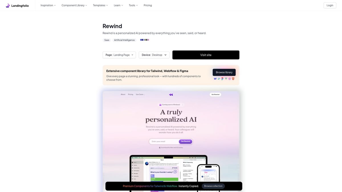 8 Inspiring SaaS Page Designs to Elevate Your Brand in 2025 - Rewind