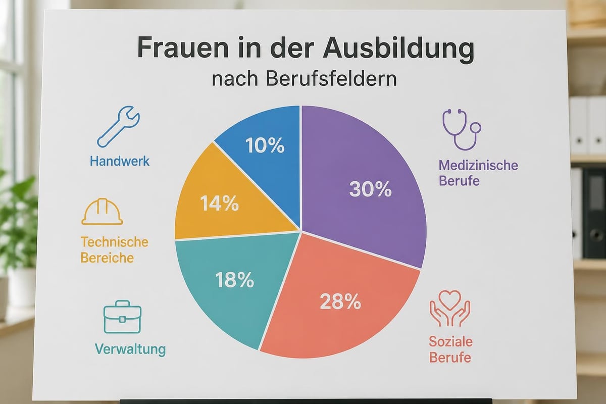 Geschlechterverteilung in verschiedenen Ausbildungsbereichen