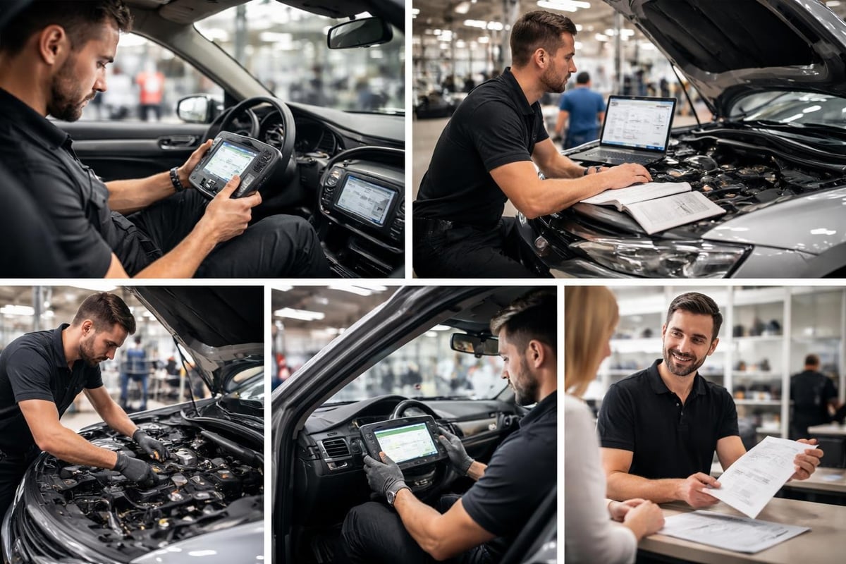 European vehicle maintenance workflow