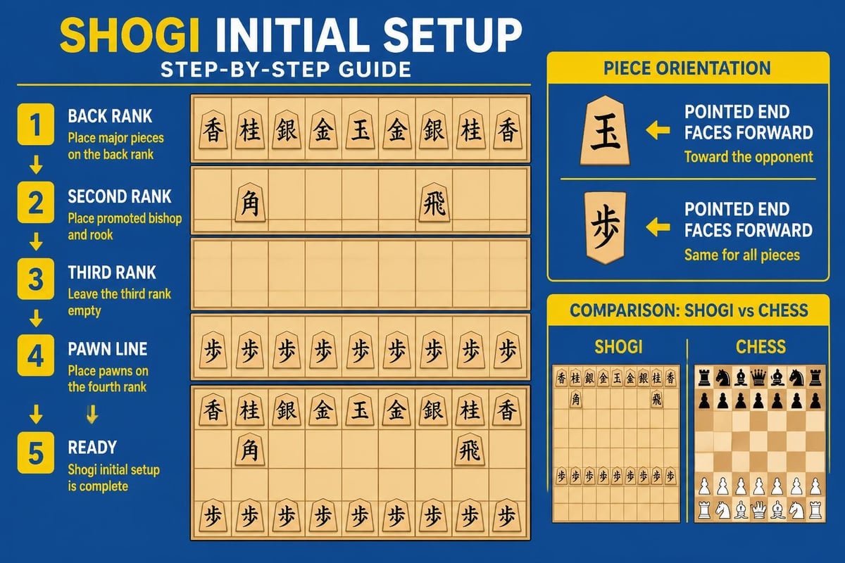 Shogi board setup guide