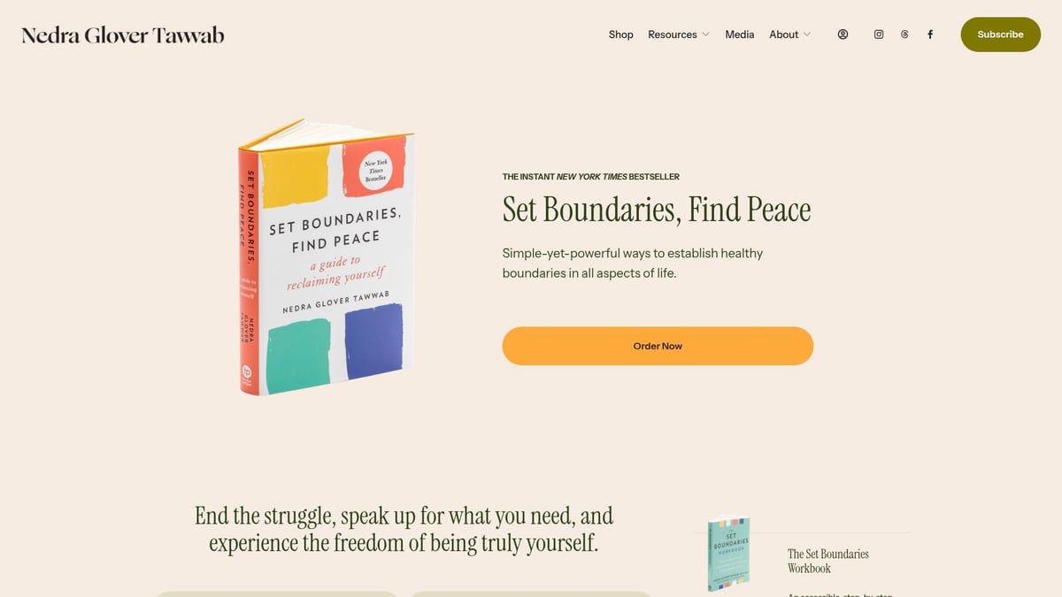 9 Essential Books to Help Mental Health in 2026 - Set Boundaries, Find Peace: A Guide to Reclaiming Yourself by Nedra Glover Tawwab