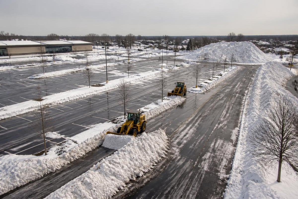 Commercial property plowing patterns