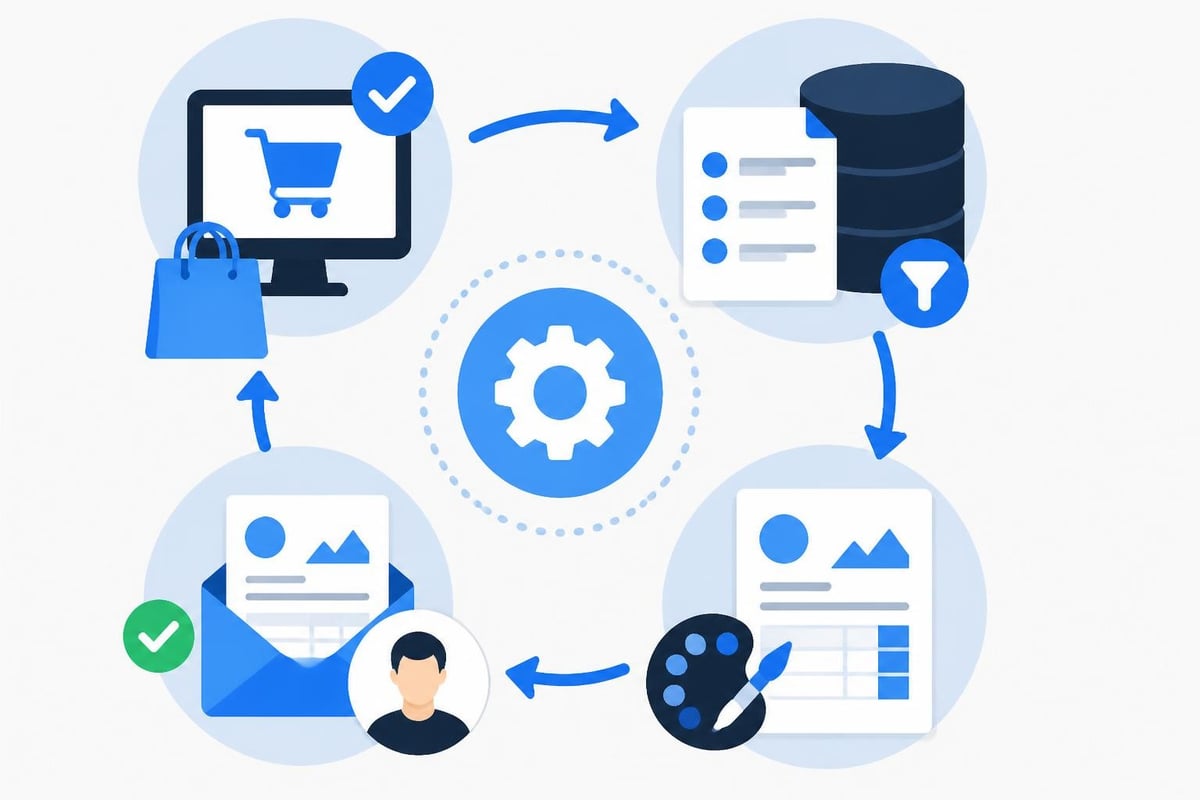 WooCommerce invoice automation workflow