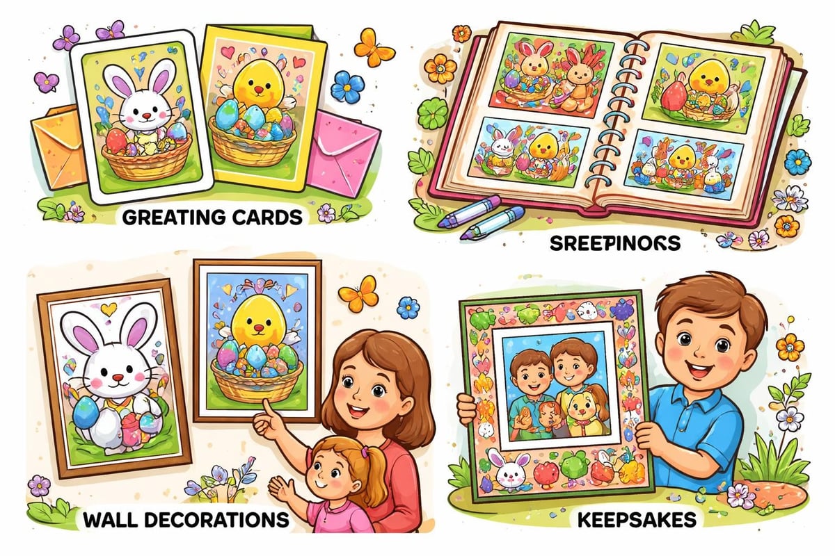 Easter coloring through seasons