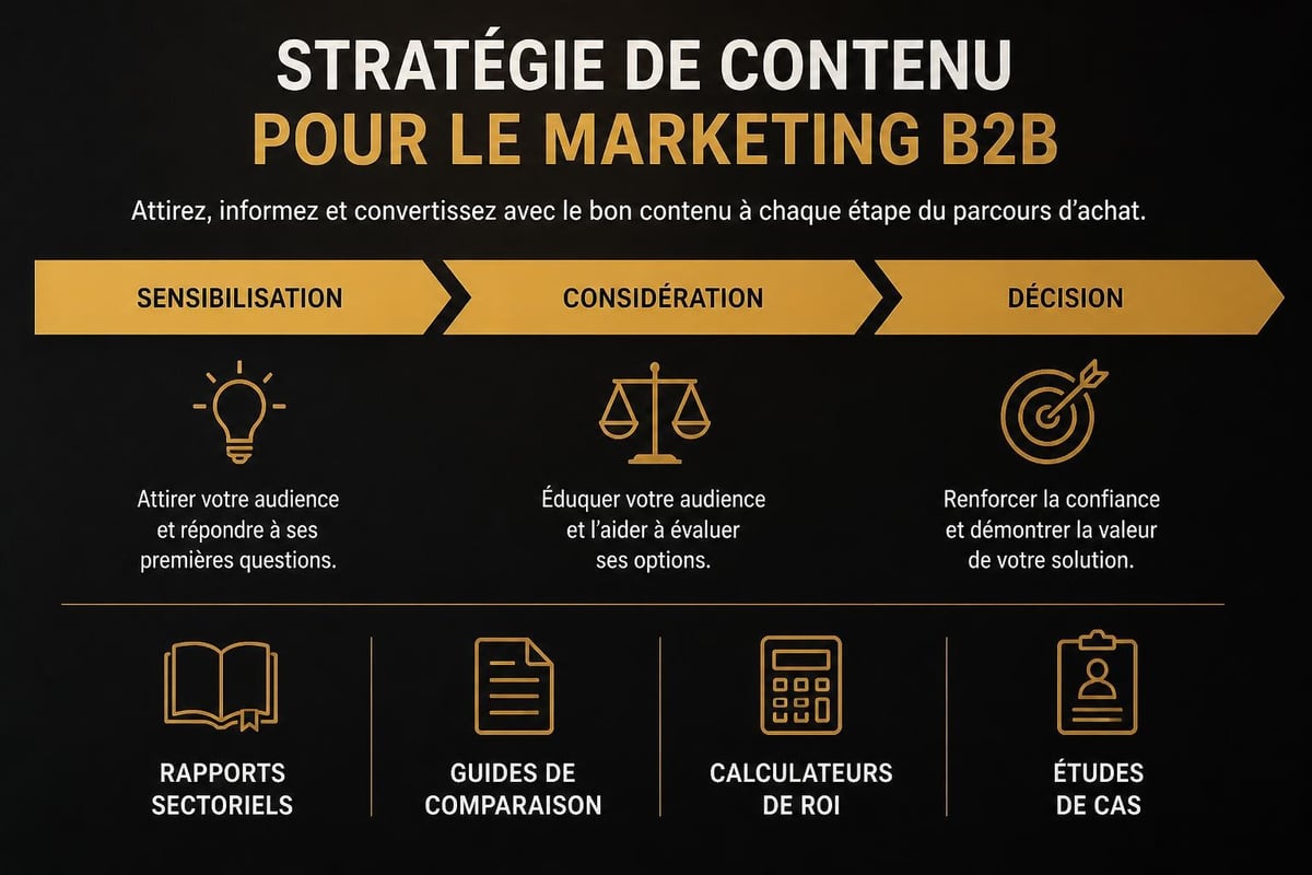 B2B content funnel stages