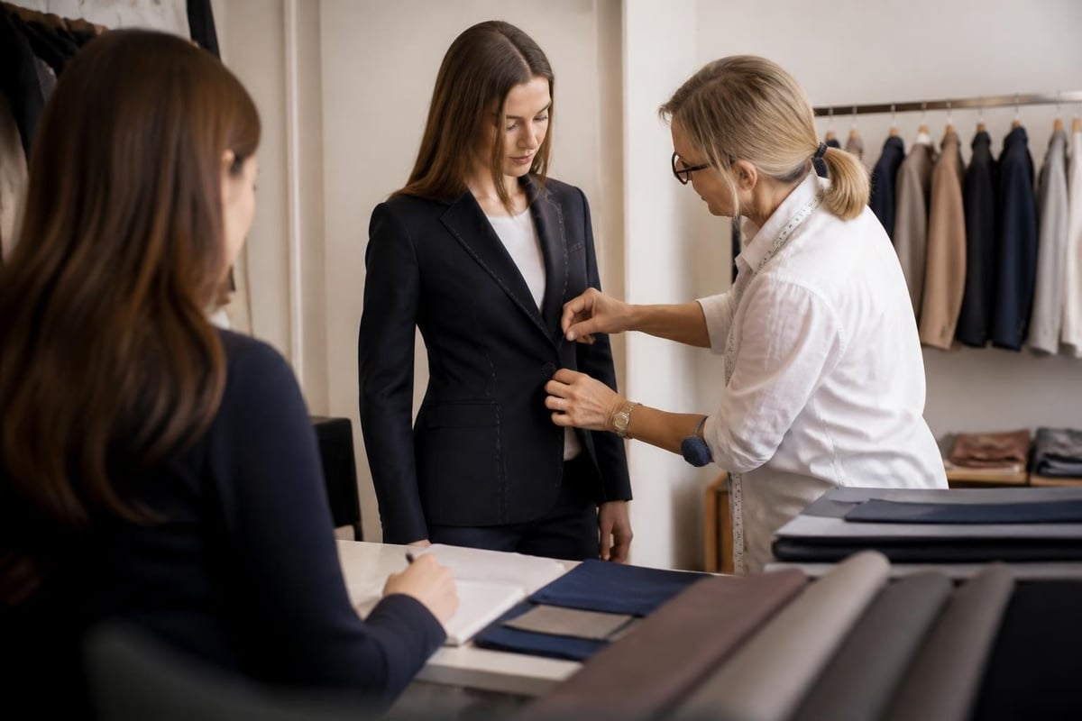 Custom suit fitting process