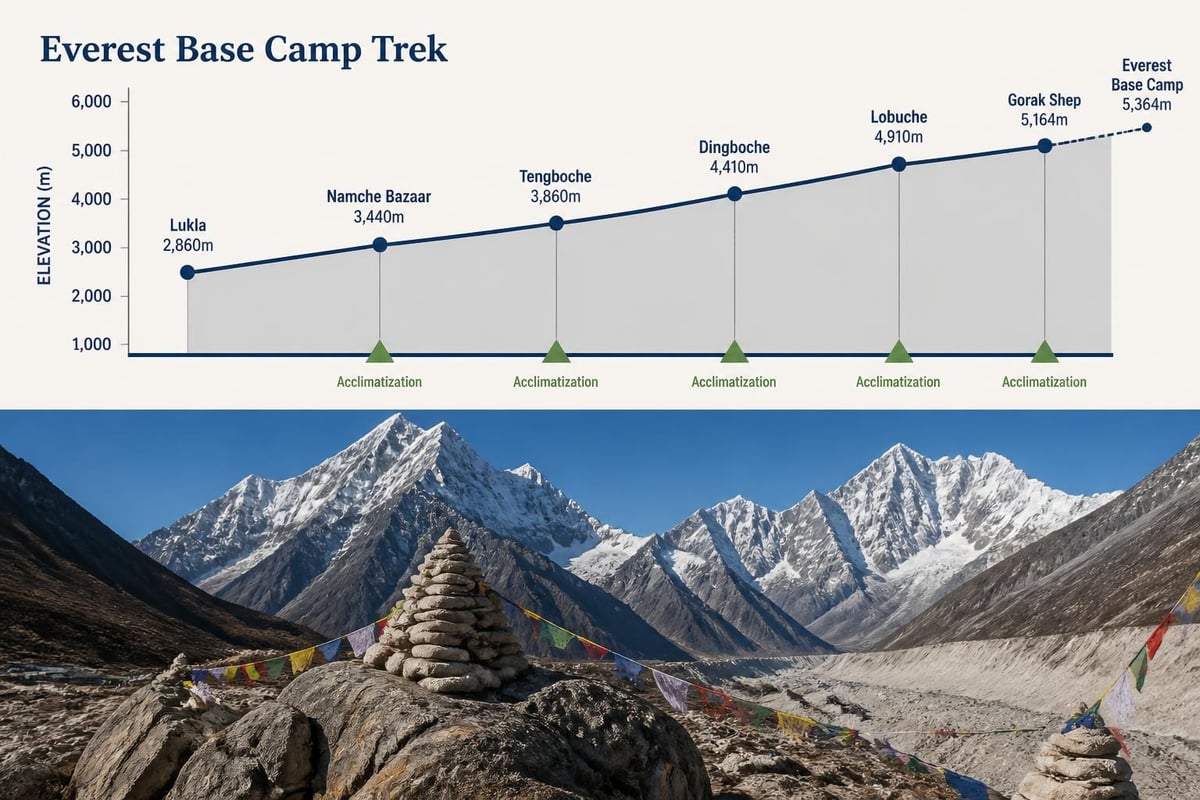 Everest Base Camp trail map