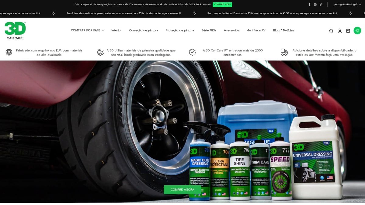 Guia Completo de Lavagem Automóvel para Iniciantes 2025 - Produtos 3D Portugal: Solução Profissional e Ecológica para a Lavagem Automóvel