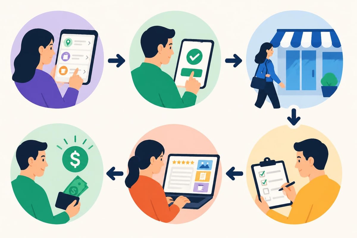 Mystery shopping assignment workflow