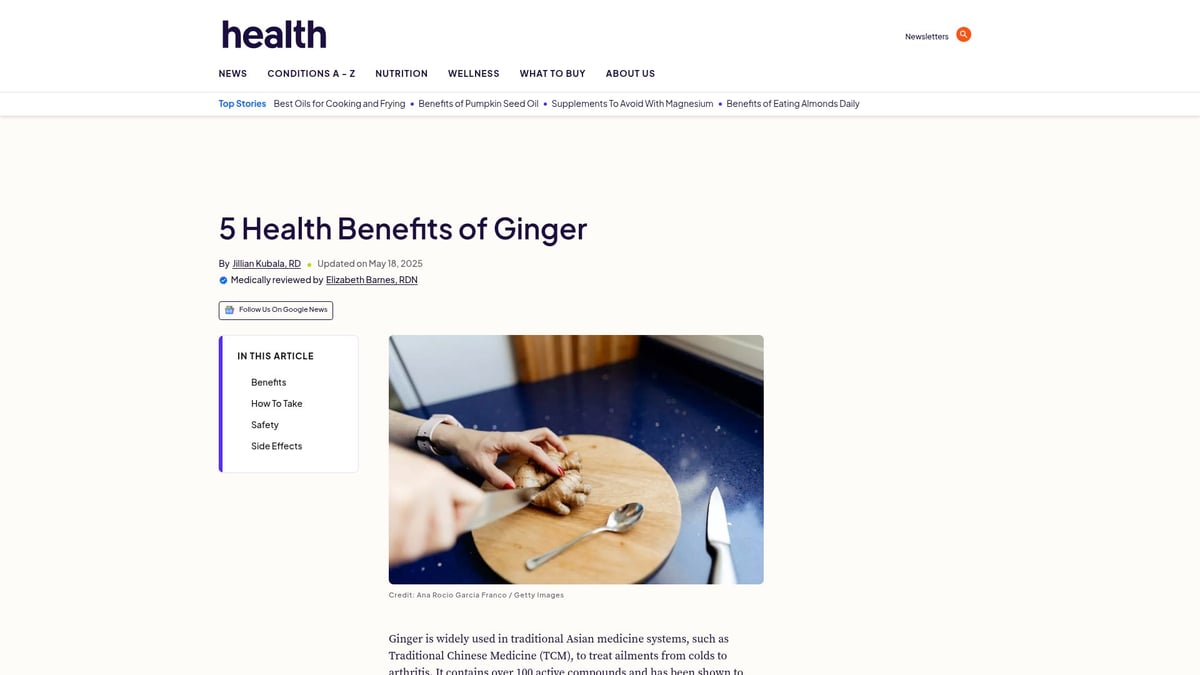 Top 7 Gut Health Supplements to Boost Your Wellness in 2025 - Ginger Root Extract