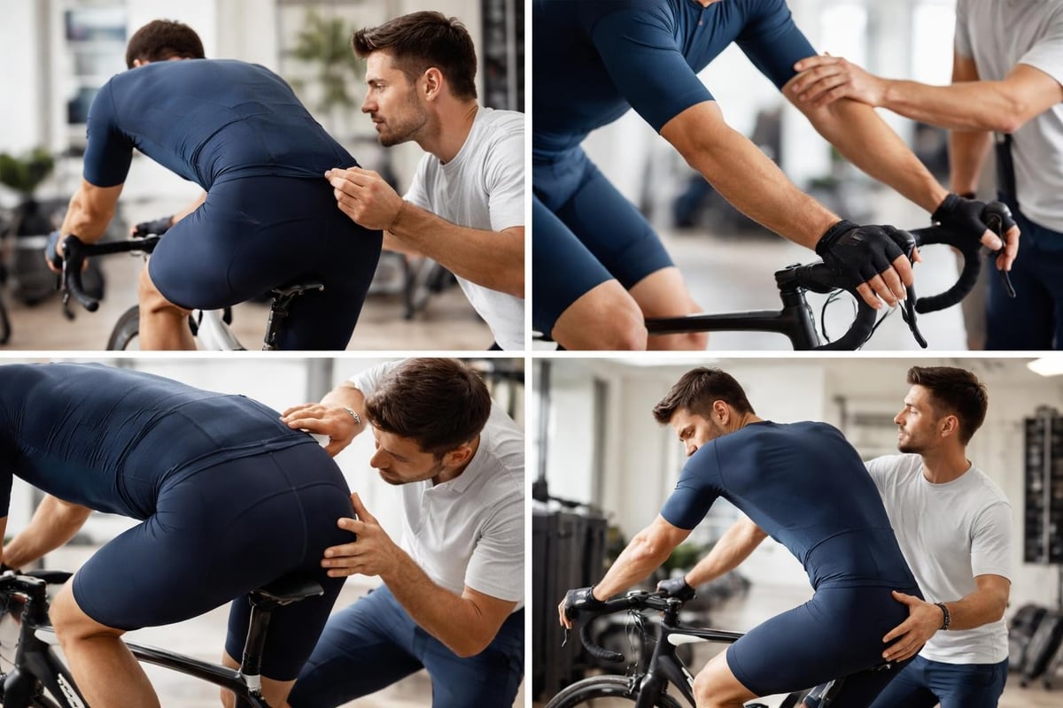 Proper cycling clothing fit assessment