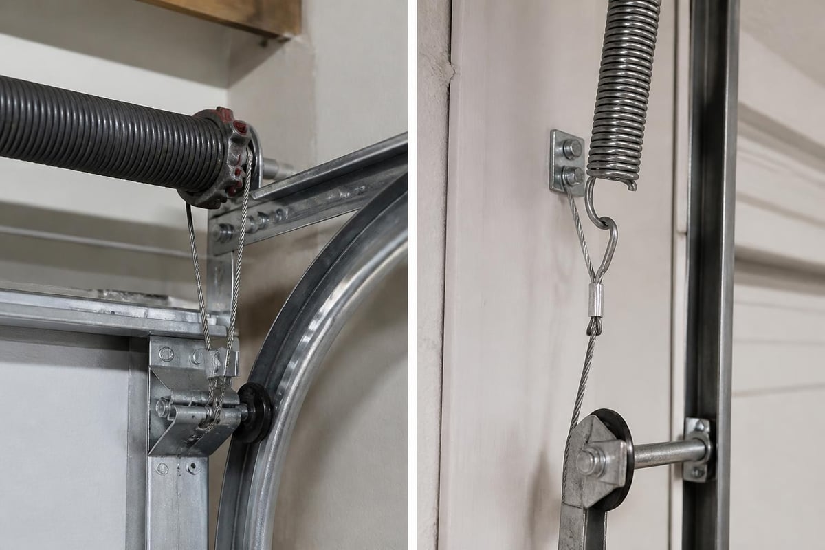 Garage door cable configuration types