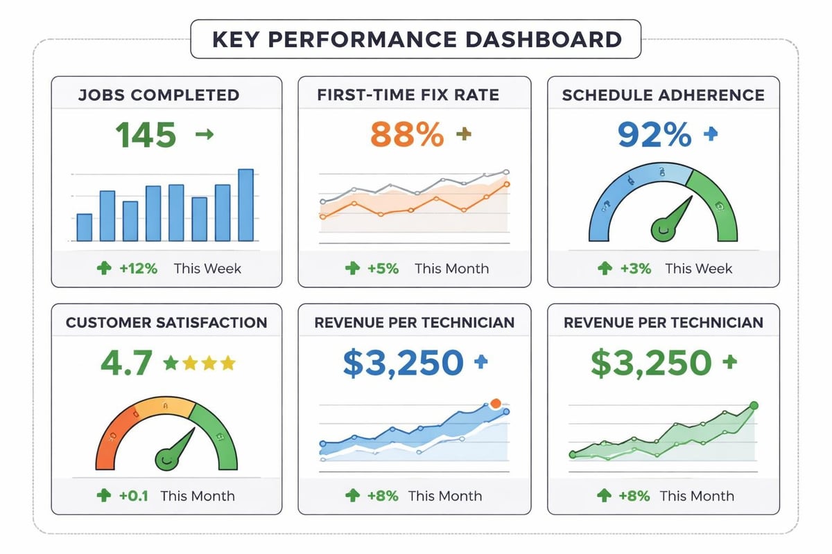 Dispatch software performance metrics