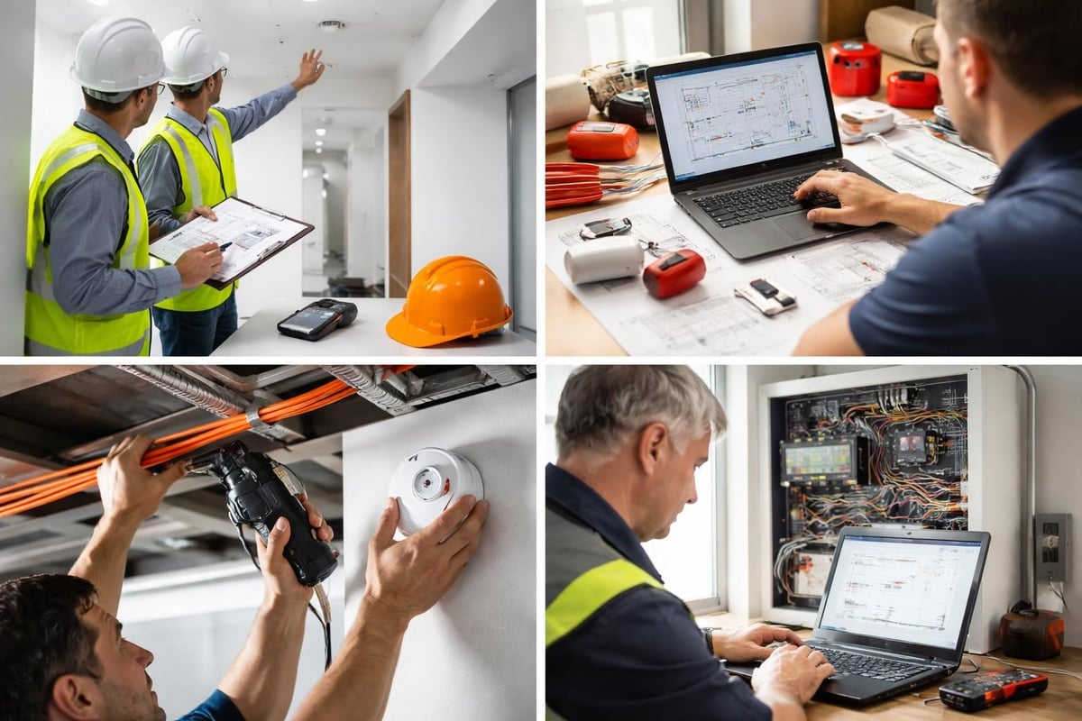 Fire alarm installation workflow