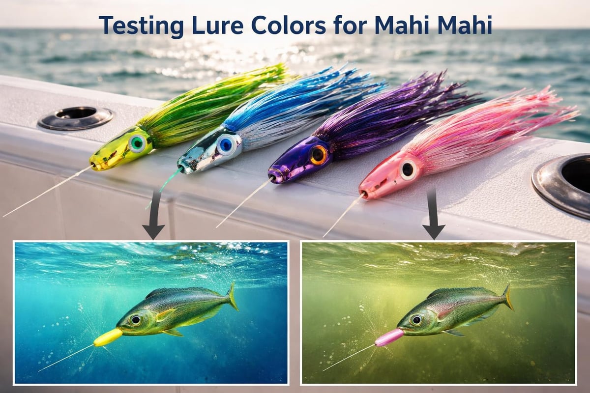 Mahi lure color effectiveness