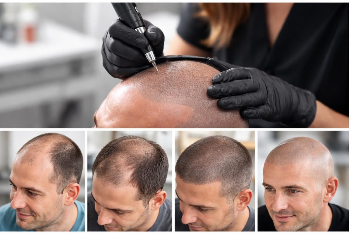 Different scalp micropigmentation applications