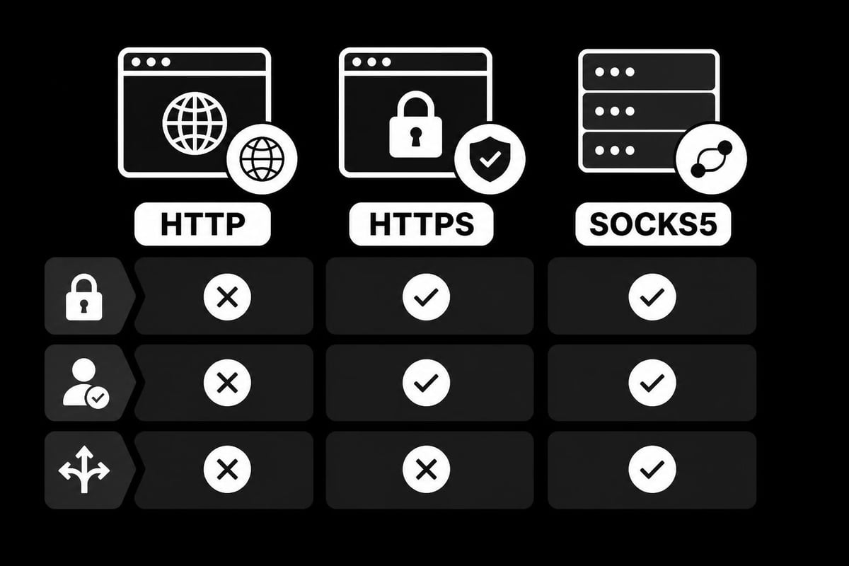 Proxy protocol comparison