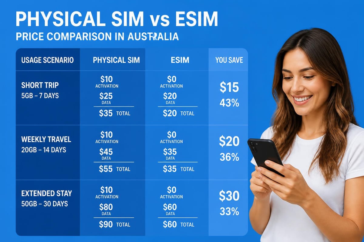 ESIM vs traditional SIM cost breakdown