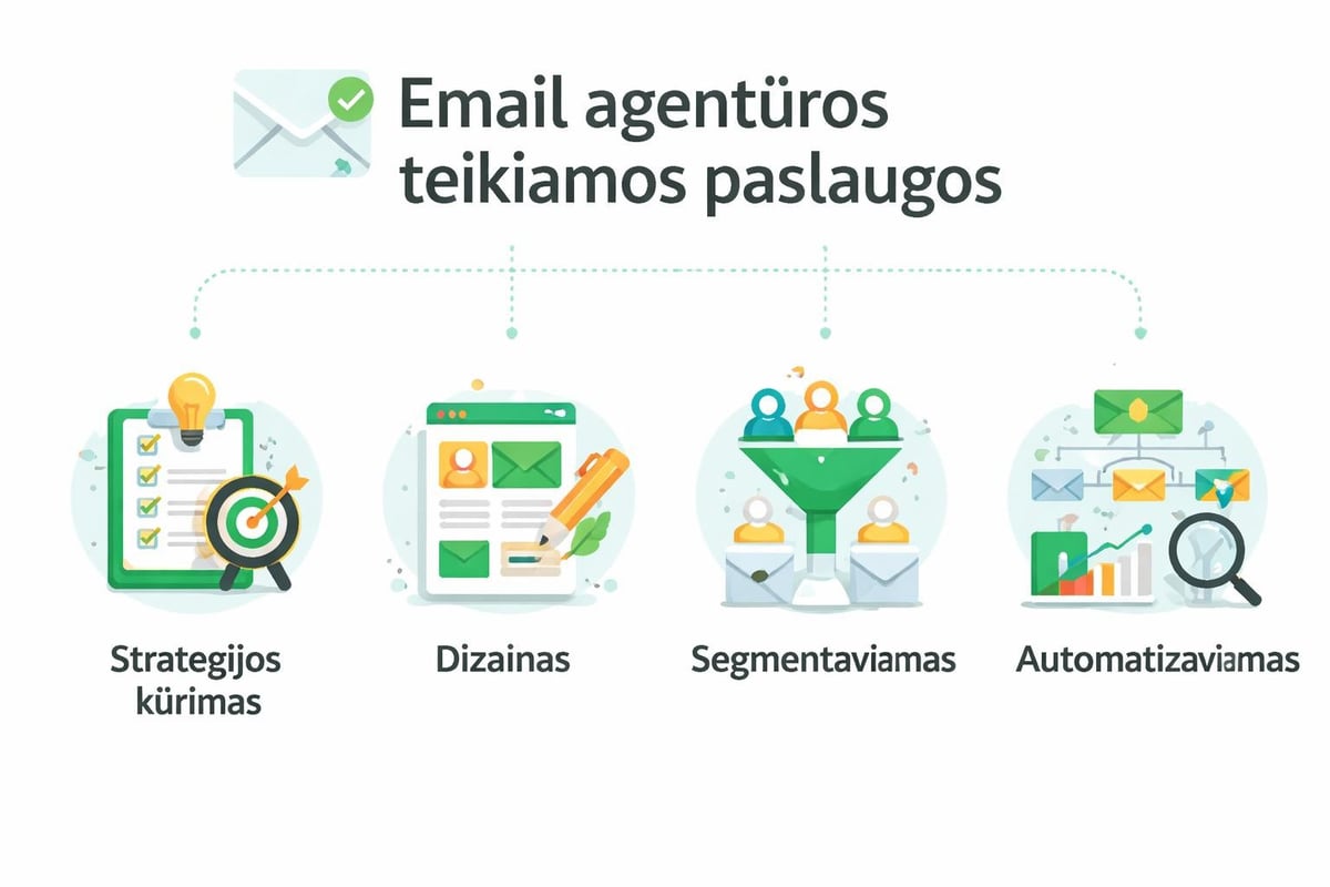 Email agentūros darbo procesas