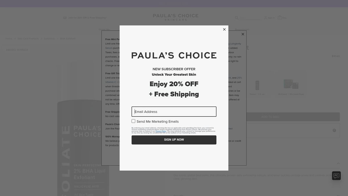 9 Must-Have Cosmetic Care Products for Glowing Skin in 2026 - Paula’s Choice Skin Perfecting 2% BHA Liquid Exfoliant