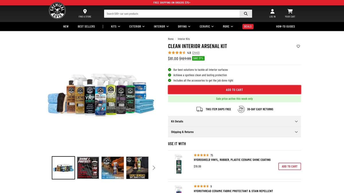 Top 7 Interior Car Cleaning Kit Picks for 2026 - Chemical Guys Clean Interior Arsenal Kit