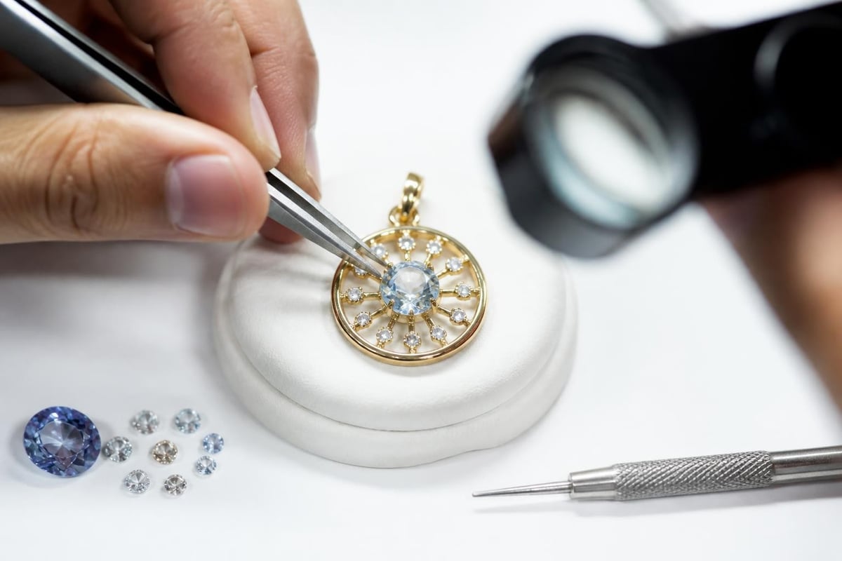 Gemstone pendant crafting