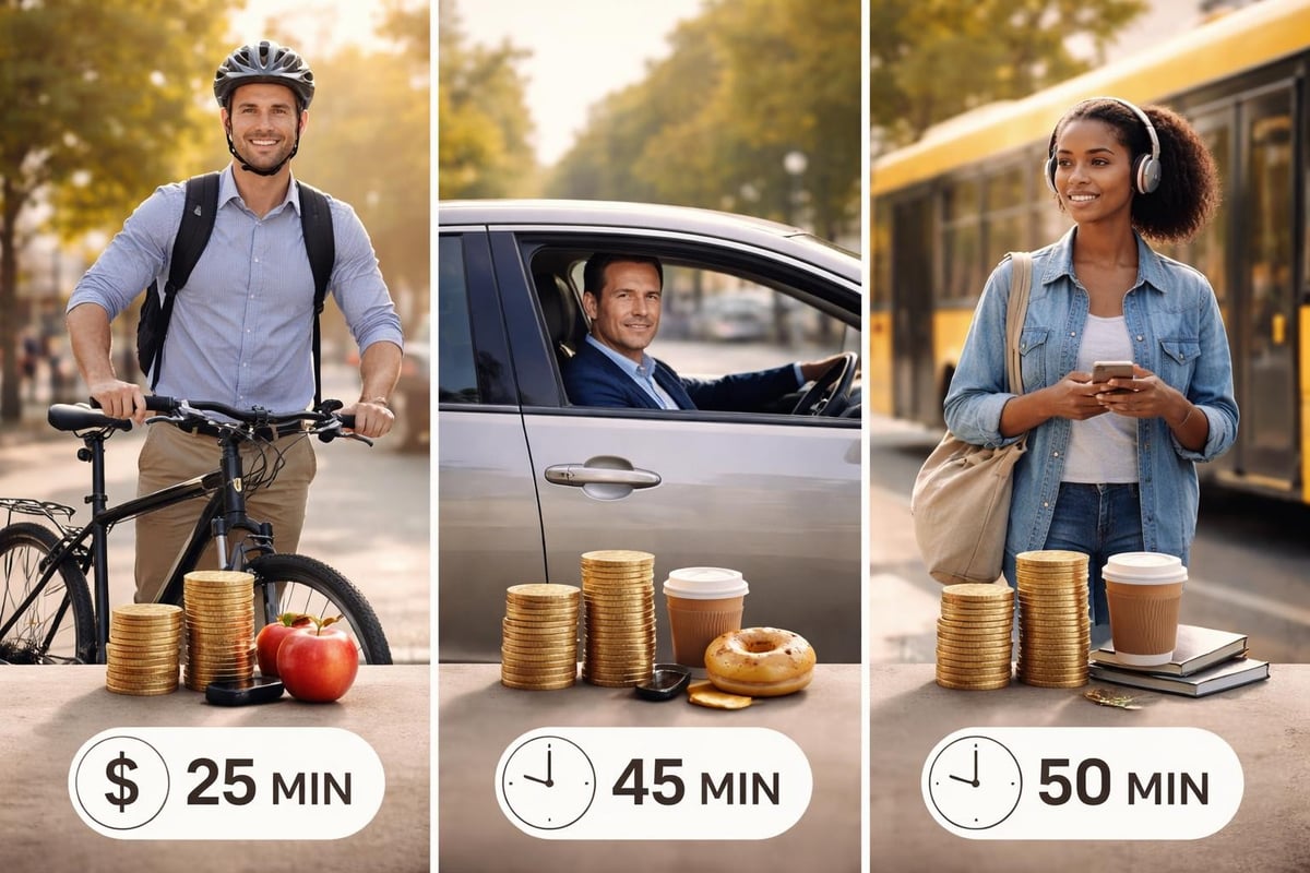 Commuting cycling benefits comparison