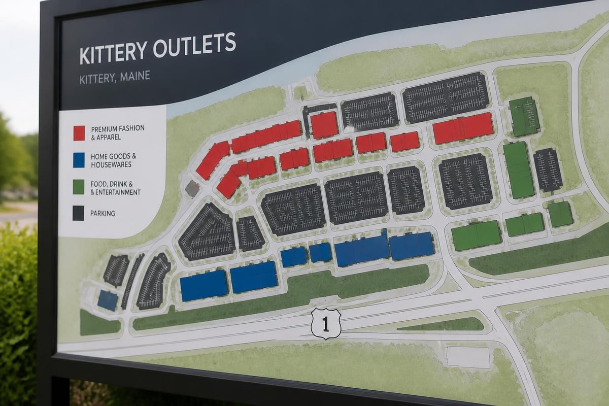 Kittery outlet district layout