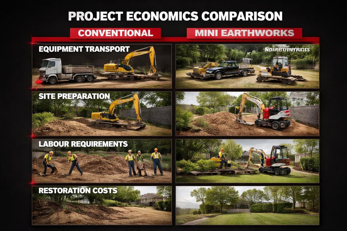 Mini earth works cost analysis