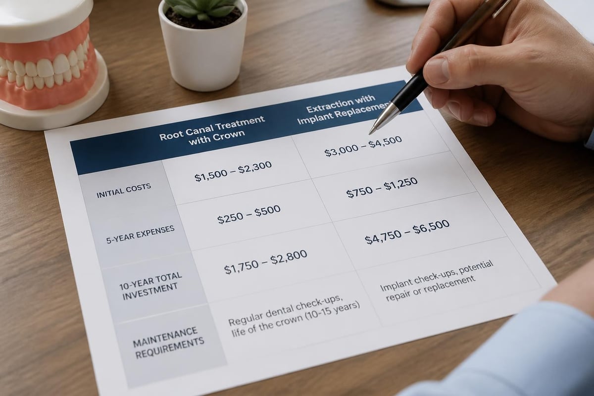 Cost comparison timeline